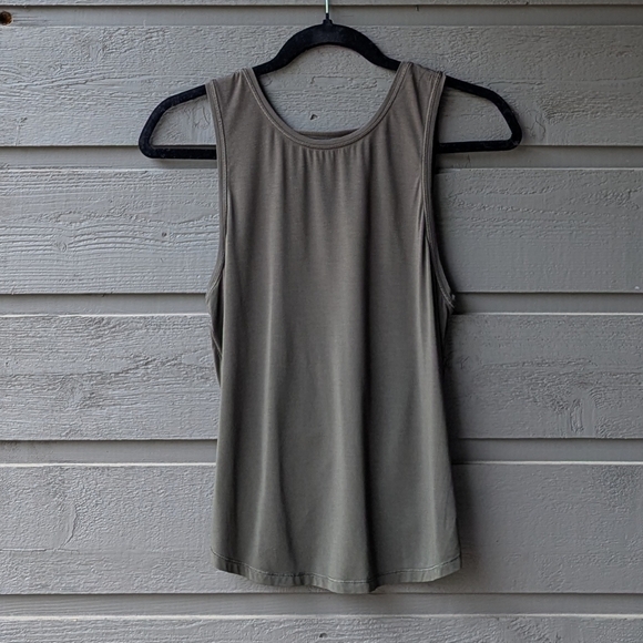 Lululemon Deep Stretch Tank Dark Olive Size 4 Yoga Pilates Barre Ballet - Picture 7 of 7